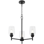 Wallinger Chandelier - Matte Black / Clear
