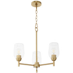Wallinger Chandelier - Aged Brass / Clear