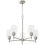 Wallinger Chandelier - Satin Nickel / Clear