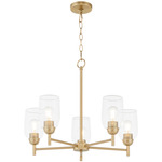 Wallinger Chandelier - Aged Brass / Clear