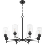 Wallinger Chandelier - Matte Black / Clear