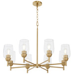 Wallinger Chandelier - Aged Brass / Clear