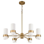 Sojourn Chandelier - Brushed Brass / White