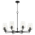 Goodwin Chandelier - Matte Black / Clear Hammered