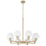 Cassini Chandelier - Aged Brass / Satin Opal