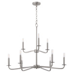 Rutherford Chandelier - Satin Nickel / Satin Opal