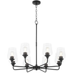 Raymond Chandelier - Matte Black / Clear