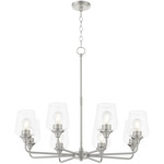 Raymond Chandelier - Satin Nickel / Clear