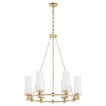 Lee Boulevard 2.0 Chandelier - Aged Brass / White