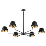 Bliss Chandelier - Matte Black / Gold