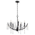 Eloise Chandelier - Matte Black / Crystal