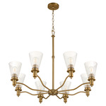 Lawton Chandelier - Brushed Brass / Clear