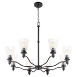 Lawton Chandelier - Matte Black / Clear