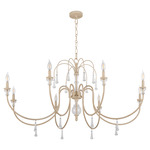 Clasica Chandelier - Washed Oak / Crystal
