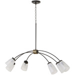 Arpeggio Linear Chandelier - Matte Black / Clear Swirl