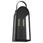 Rossi Wall Lantern - Matte Black / Clear