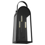 Rossi Wall Lantern - Matte Black / Clear