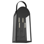 Rossi Wall Lantern - Matte Black / Clear