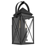 Mystic Outdoor Wall Lantern - Matte Black / Clear