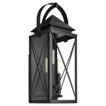 Mystic Outdoor Wall Lantern - Matte Black / Clear