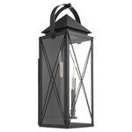 Mystic Outdoor Wall Lantern - Matte Black / Clear