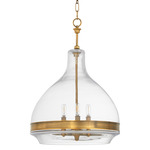 Tilbrook Pendant - Brushed Brass / Clear