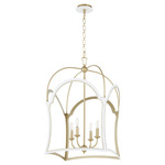 Tiffany Pendant - Aged Brass / Studio White / Studio White