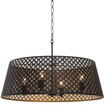Benedict Pendant - Aged Brass / Matte Black