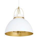 Pruitt Pendant - Aged Brass / Studio White / Studio White