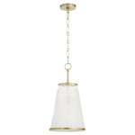 Providence Pendant - Aged Brass / Milk