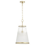 Providence Pendant - Aged Brass / Milk