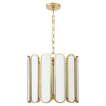 Belleview Pendant - Aged Brass / White