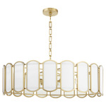 Belleview Pendant - Aged Brass / White