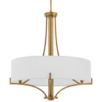 Imperial Pendant - Brushed Brass / White