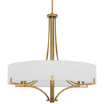 Imperial Pendant - Brushed Brass / White