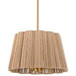 Anton Pendant - Brushed Brass / Natural