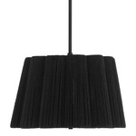 Anton Pendant - Matte Black / Black Cord