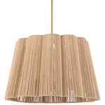 Anton Pendant - Brushed Brass / Natural