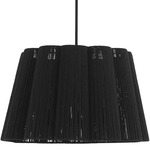 Anton Pendant - Matte Black / Black Cord
