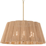 Anton Pendant - Brushed Brass / Natural