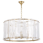 Prestige Pendant - Aged Brass / Alabaster