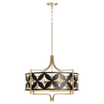 Mariposa Pendant - Aged Brass / Matte Black