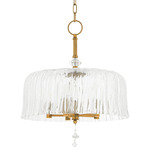 Meriam Large Pendant - Brushed Brass / Clear