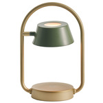 Olo Ring Portable Table Lamp - Gold / Olive Green