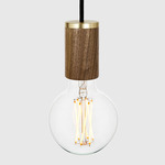 Elva Pendant - Walnut / Clear