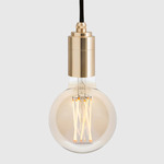 Elva Pendant - Brass / Clear Tinted