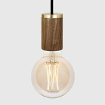 Elva Pendant - Walnut / Clear Tinted