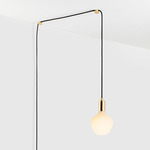 Enno Plug In Pendant - Brass / Matte White
