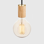 Gaia Pendant - Oak / Clear Tinted