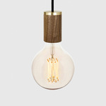 Gaia Pendant - Walnut / Clear Tinted